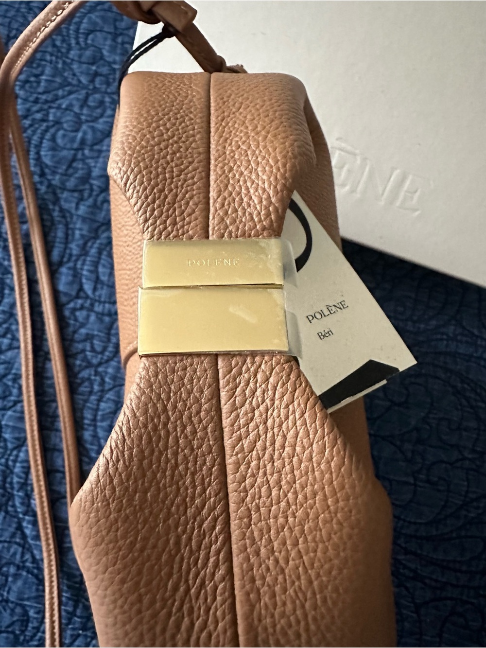 NWT! Authentic! Polene Béri EDITION TEXTURED CAMEL - Retail $490! - Picture 7 of 13
